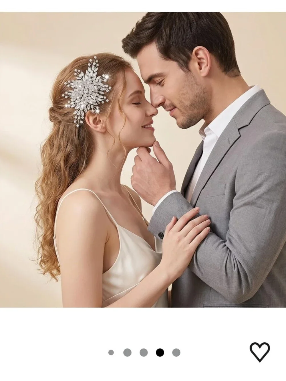 Silver Rhinestone Bridal Hair Comb - Wedding Headpiece
